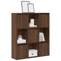 Bogreol 89x24x101,5 cm konstrueret træ brun egetræsfarve