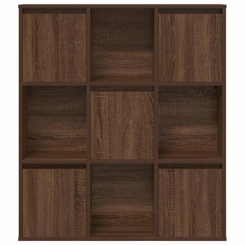 Bogreol 89x24x101,5 cm konstrueret træ brun egetræsfarve