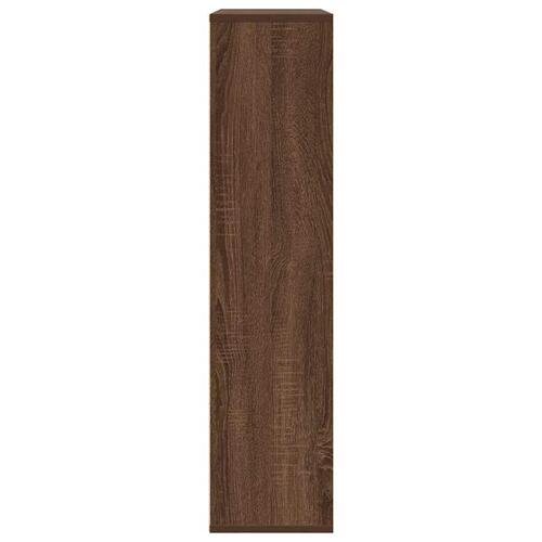Bogreol 89x24x101,5 cm konstrueret træ brun egetræsfarve