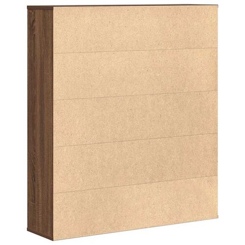 Bogreol 89x24x101,5 cm konstrueret træ brun egetræsfarve