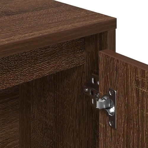 Bogreol 89x24x101,5 cm konstrueret træ brun egetræsfarve