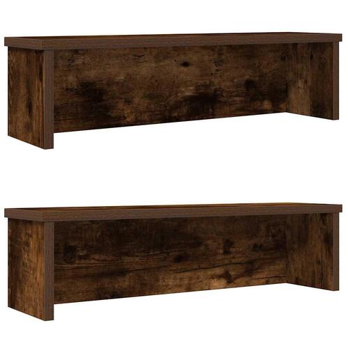 Køkkenreoler kan stables 2 stk. 50x15x16 cm røget egetræsfarve