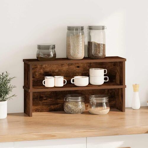 Køkkenreoler kan stables 2 stk. 50x15x16 cm røget egetræsfarve
