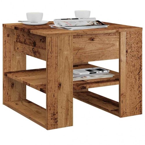Sofabord 55,5 x 55 x 45 cm - antikt træ
