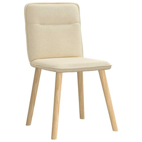 Spisebordsstole 2 stk. stof cremefarvet