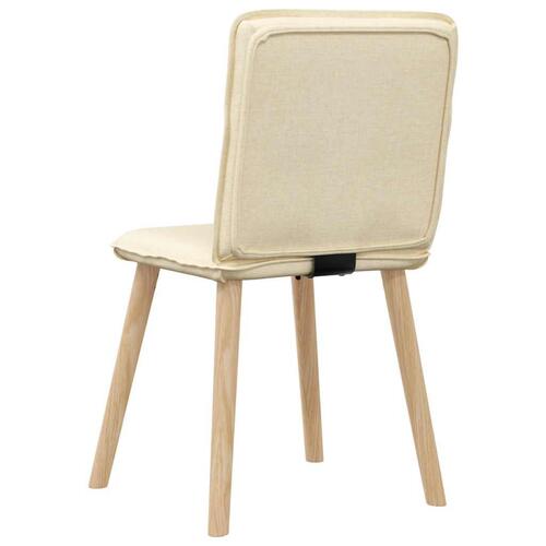 Spisebordsstole 2 stk. stof cremefarvet