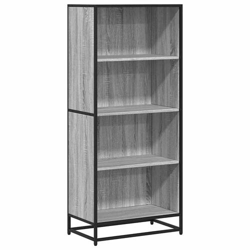 Bogreol 60x35x139 cm konstrueret træ grå sonoma-eg