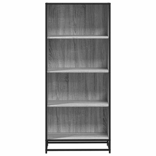 Bogreol 60x35x139 cm konstrueret træ grå sonoma-eg