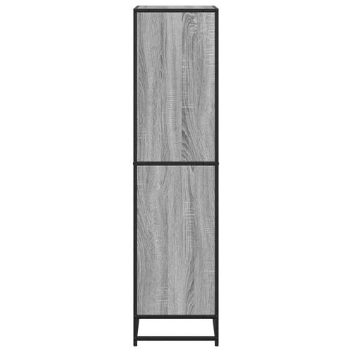 Bogreol 60x35x139 cm konstrueret træ grå sonoma-eg
