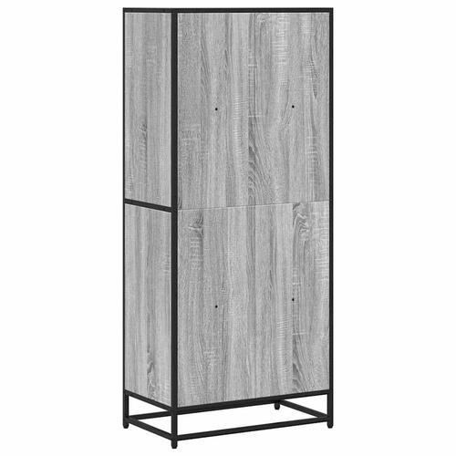 Bogreol 60x35x139 cm konstrueret træ grå sonoma-eg