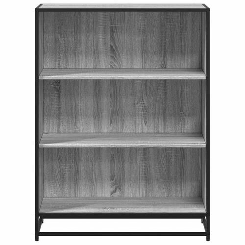 Bogreol 80,5x35x107,5 cm konstrueret træ grå sonoma-eg