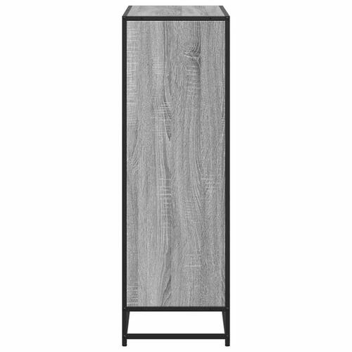 Bogreol 80,5x35x107,5 cm konstrueret træ grå sonoma-eg