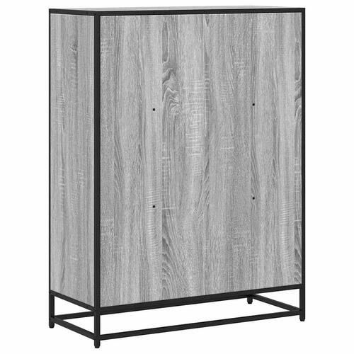 Bogreol 80,5x35x107,5 cm konstrueret træ grå sonoma-eg