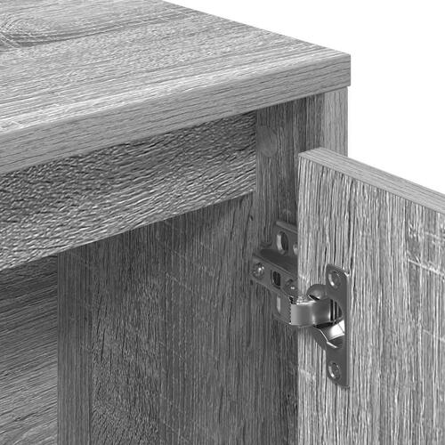 Bogreol 89x24x101,5 cm konstrueret træ grå sonoma-eg