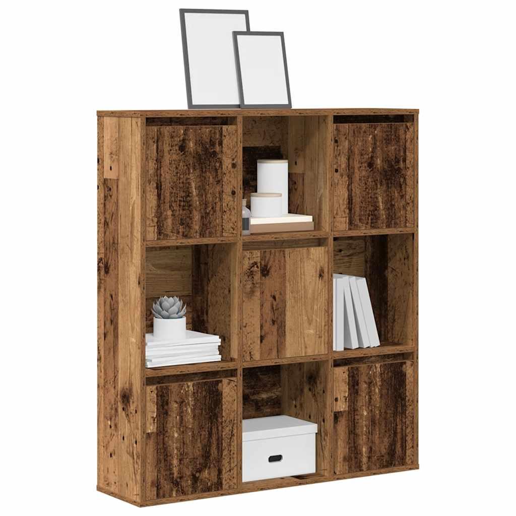 Bogreol 89x24x101,5 cm konstrueret træ gammelt trælook