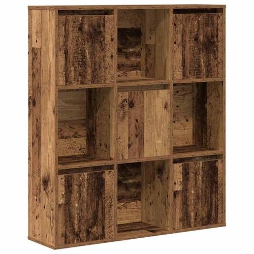 Bogreol 89x24x101,5 cm konstrueret træ gammelt trælook