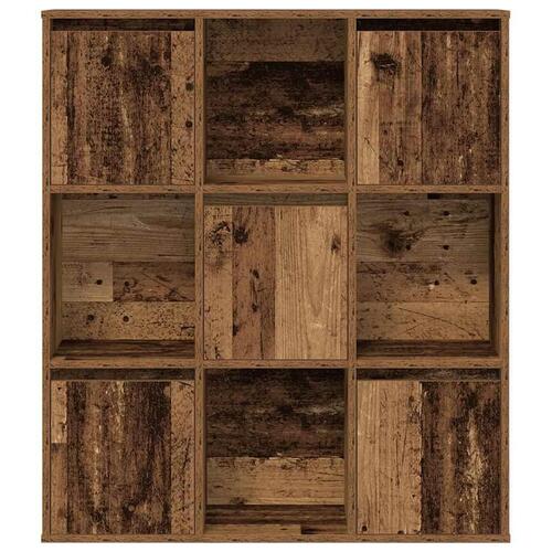 Bogreol 89x24x101,5 cm konstrueret træ gammelt trælook