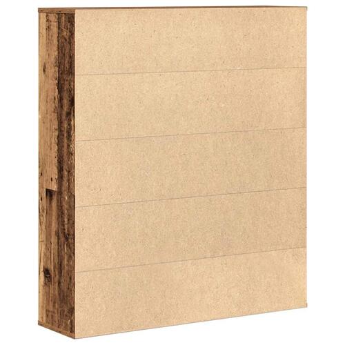 Bogreol 89x24x101,5 cm konstrueret træ gammelt trælook