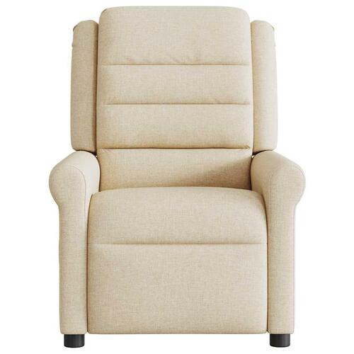 Eldrevet massagestol stof cremefarvet