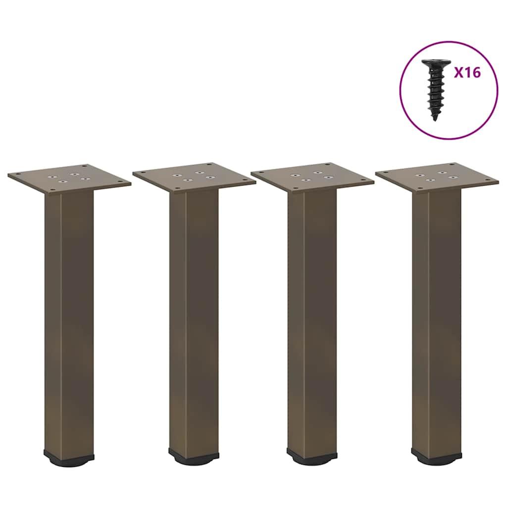 Sofabordben 4 stk. naturstål 42-44 cm stål