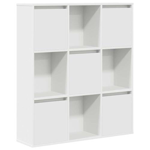 Bogreol 89x24x101,5 cm konstrueret træ hvid