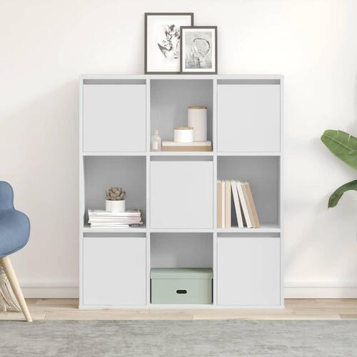 Bogreol 89x24x101,5 cm konstrueret træ hvid