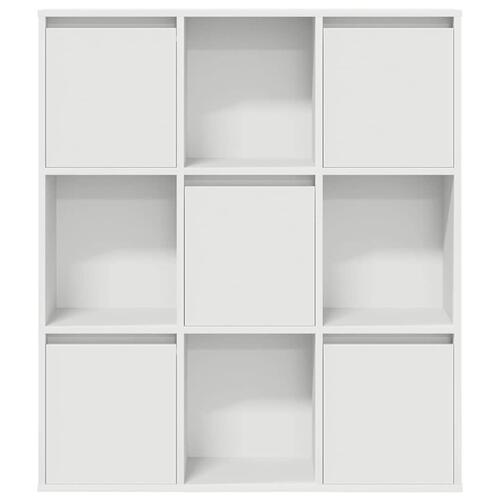 Bogreol 89x24x101,5 cm konstrueret træ hvid