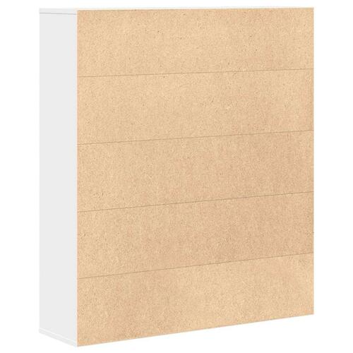 Bogreol 89x24x101,5 cm konstrueret træ hvid