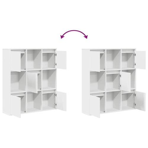 Bogreol 89x24x101,5 cm konstrueret træ hvid