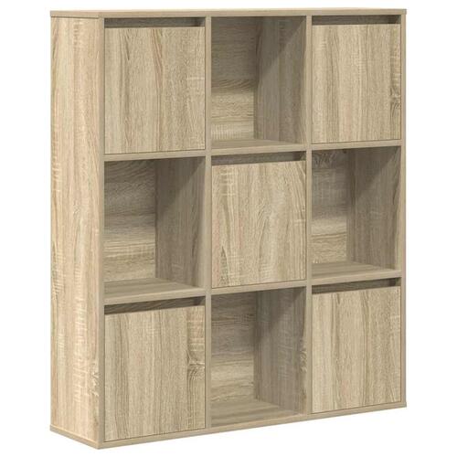 Bogreol 89x24x101,5 cm konstrueret træ sonoma-eg