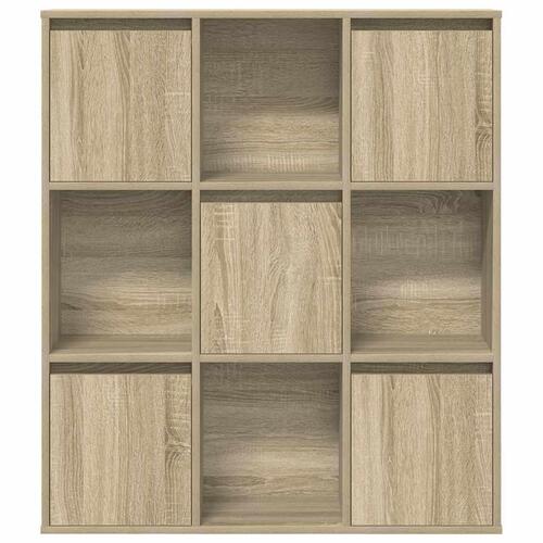 Bogreol 89x24x101,5 cm konstrueret træ sonoma-eg