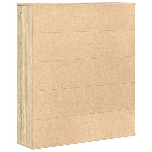 Bogreol 89x24x101,5 cm konstrueret træ sonoma-eg