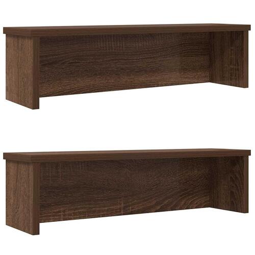 Køkkenreoler kan stables 2 stk. 50x15x16 cm brun egetræsfarve