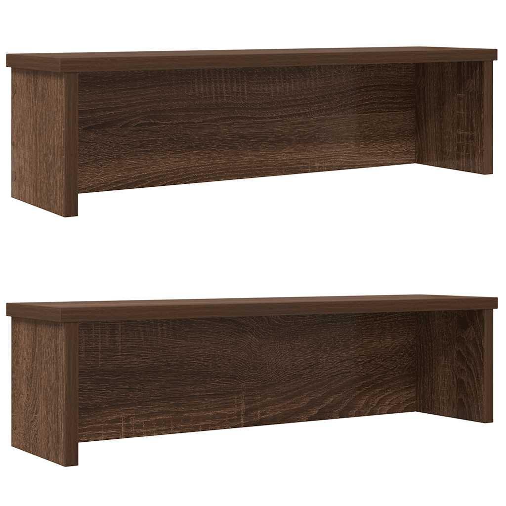 Køkkenreoler kan stables 2 stk. 50x15x16 cm brun egetræsfarve