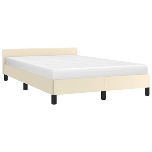 Sengeramme uden madras 120x190 cm kunstlæder enkeltseng grå