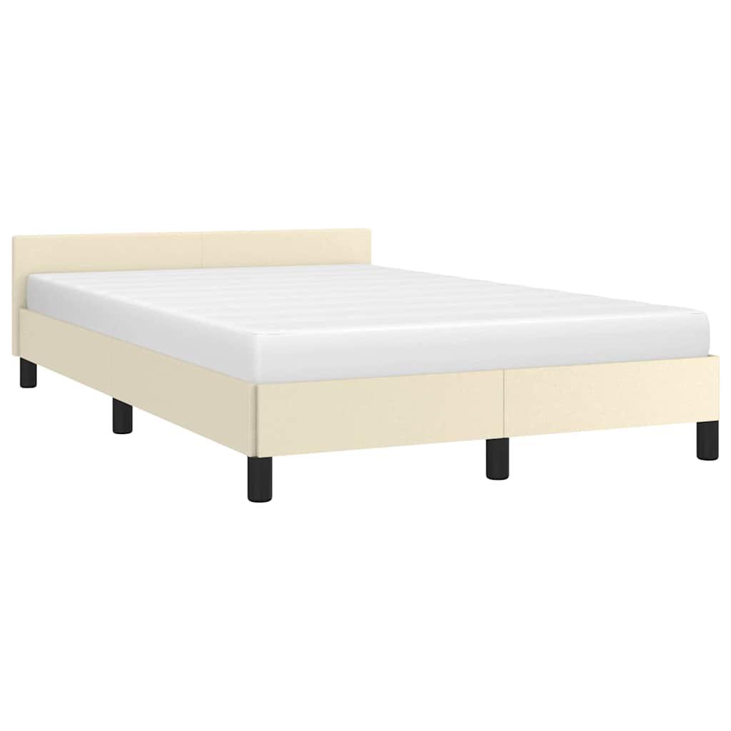 Sengeramme uden madras 120x190 cm kunstlæder enkeltseng grå