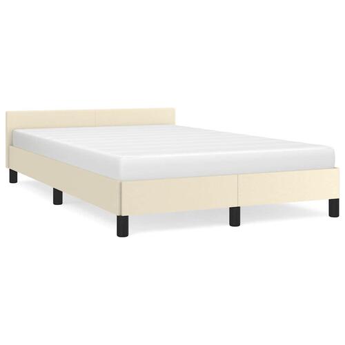 Sengeramme uden madras 120x190 cm kunstlæder enkeltseng grå
