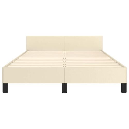 Sengeramme uden madras 120x190 cm kunstlæder enkeltseng grå