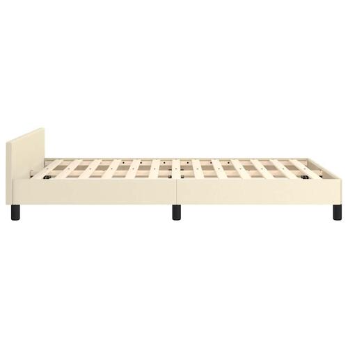 Sengeramme uden madras 120x190 cm kunstlæder enkeltseng grå