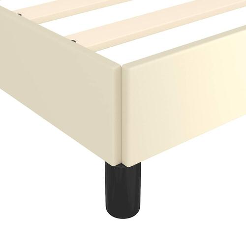 Sengeramme uden madras 120x190 cm kunstlæder enkeltseng grå