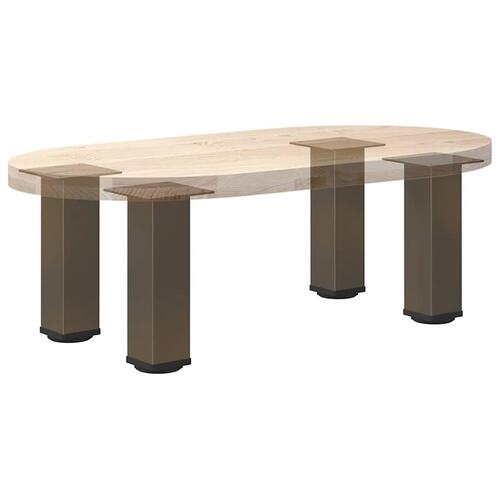 Sofabordben 4 stk. naturstål 30-32 cm stål