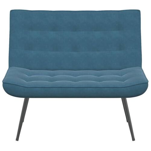 Bænk 110x74x84 cm velour blå