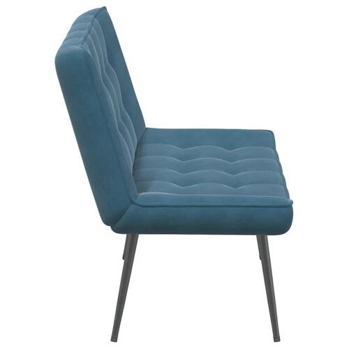 Bænk 110x74x84 cm velour blå