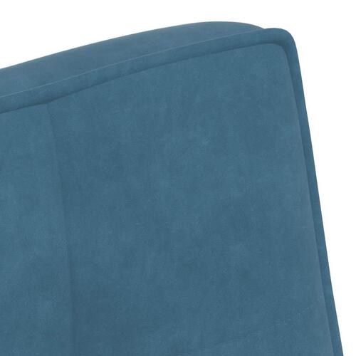 Bænk 110x74x84 cm velour blå