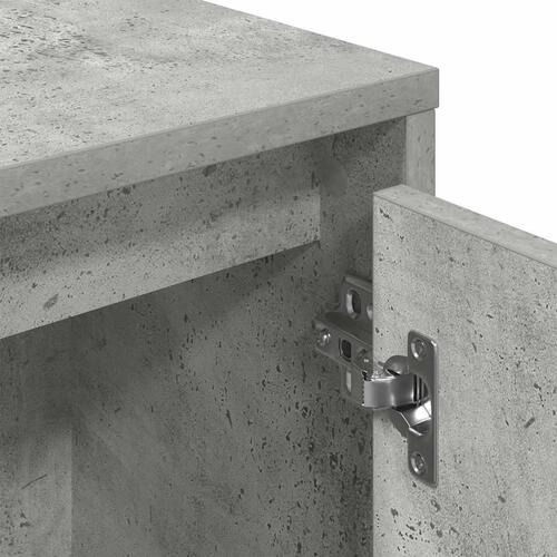 Bogreol 89x24x101,5 cm konstrueret træ betongrå