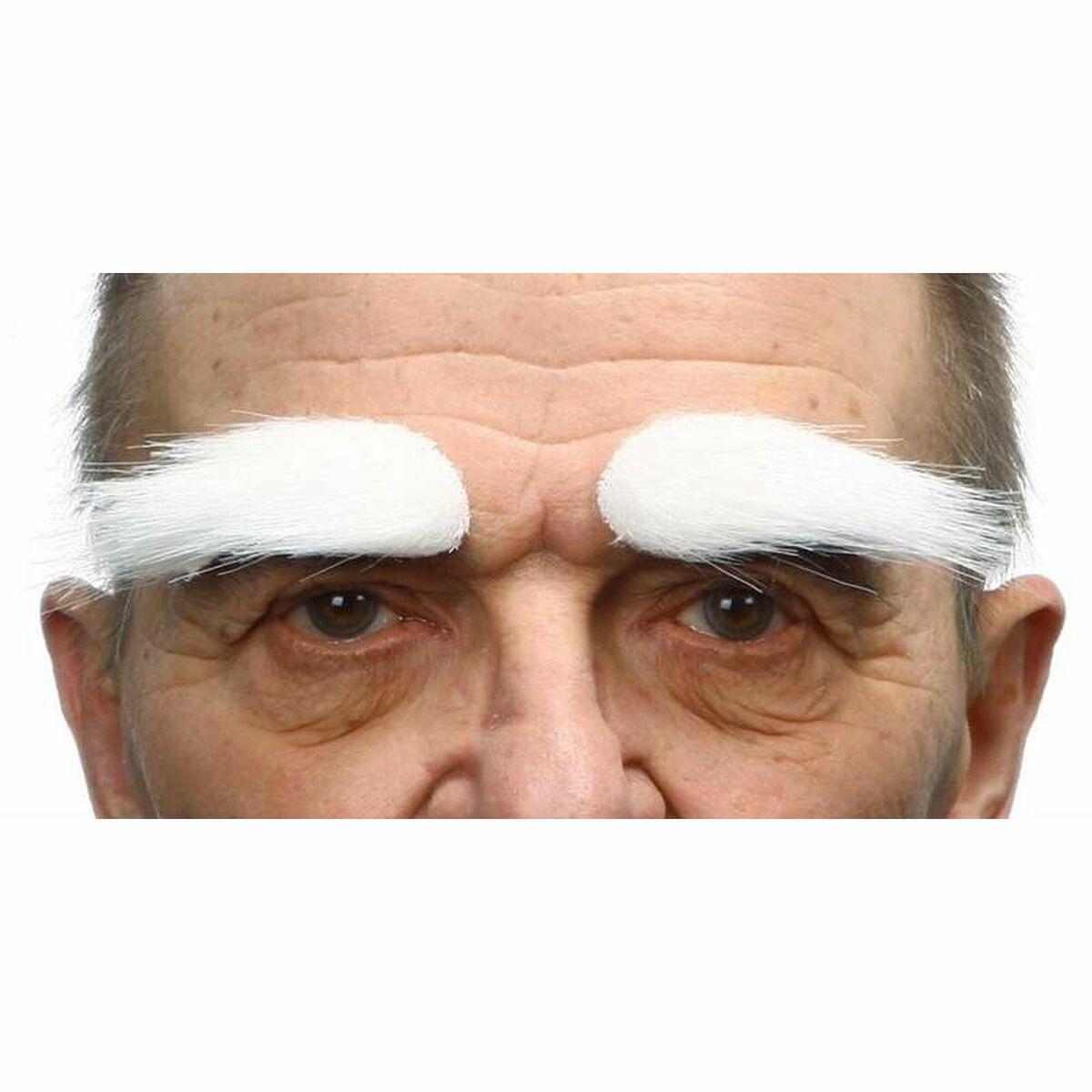 Kostumetilbehør falske øjenbryn - , hvid, str. S