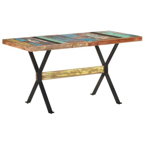 Spisebord 140x70x76 cm massivt genbrugstræ
