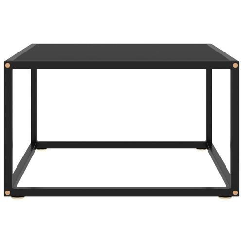 Sofabord 60x60x35 cm glas sort