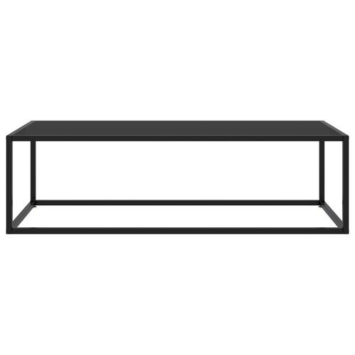 Sofabord 120x50x35 glas sort