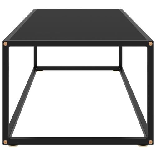 Sofabord 120x50x35 glas sort